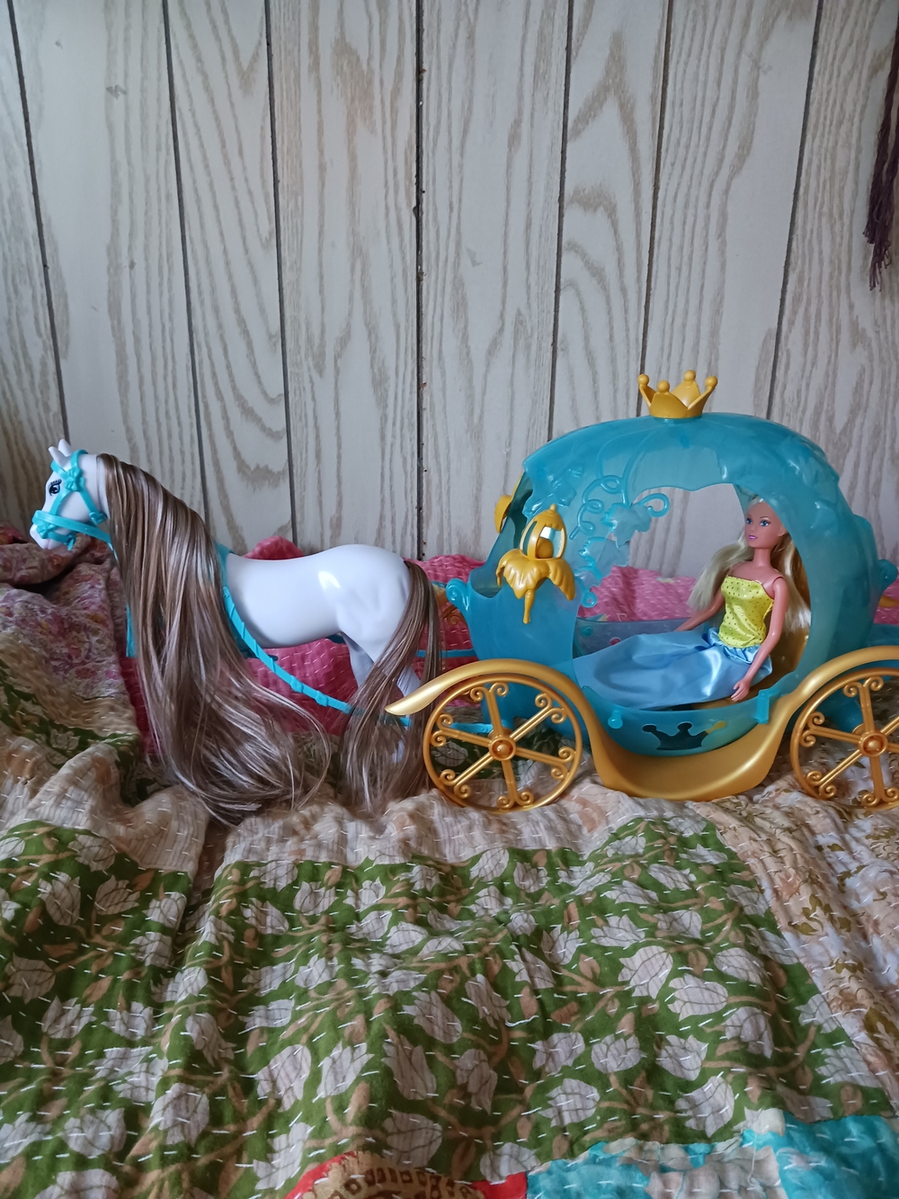 Simba Toys Steffi Love Princess Cinderella Barbie Doll Carriage Playset Horse